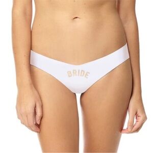 NWOT Commando No Show Bridal Bride White Thong Size S/M Wedding